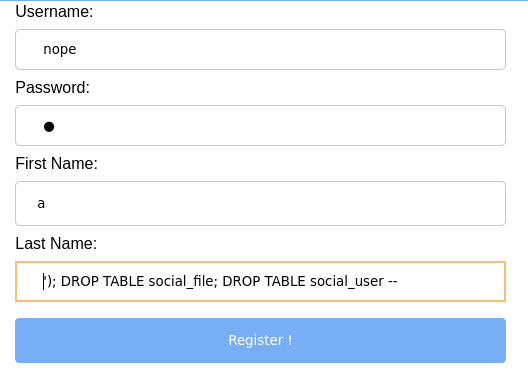 Drop table 3